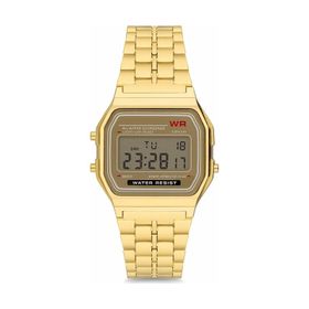 Aqua Di Polo APL45B115101 Altın Metal Kordonlu Dijital Kadın Kol Saati