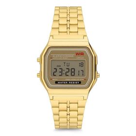 Aqua Di Polo APL45B115101 Altın Metal Kordonlu Dijital Kadın Kol Saati