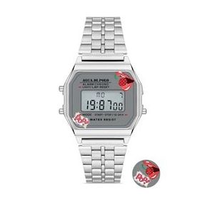 Aqua Di Polo APWA063501 Kadın Gümüş Metal Kordonlu Pop Dijital Retro Saat