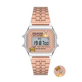Aqua Di Polo APWA064502 Kadın Rose Gold Metal Kordonlu Pop Dijital Retro Saat