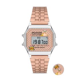 Aqua Di Polo APWA064502 Kadın Rose Gold Metal Kordonlu Pop Dijital Retro Saat