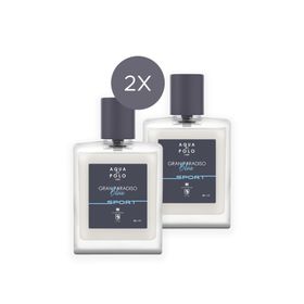 Aqua Di Polo STCC021194 1987 Gran Paradiso Blue Sport EDP 50 ml ikili Erkek Parfüm Seti