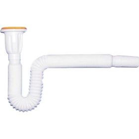 Aqua Uzun Körüklü 138 cm Beyaz Lavabo Sifonu