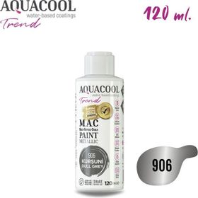 AquaCool 906 Kurşuni 120 ml Metalik Trend Mac Hobi Boyası