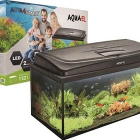 Aquael Aqua 4 Family Siyah Oval Cam Akvaryum