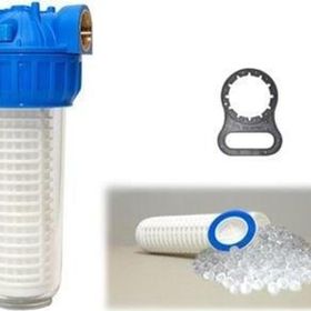 Aquafer 10 inç 2 inç 100 Micron Siliphos Kireç Önleyici Yıkanabilir Su Filtresi