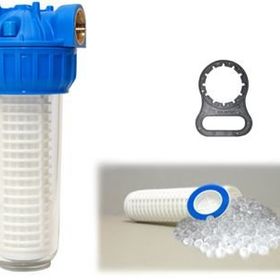 Aquafer 10 inç 3/4 inç 100 Mikron Siliphos Kireç Önleyici Su Filtresi Kabı