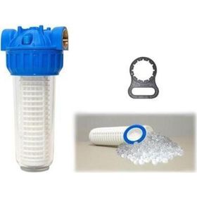 Aquafer 10 inç 3/4 inç 100 Mikron Siliphos Kireç Önleyici Su Filtresi Kabı