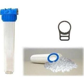 Aquafer 20 inç 1 inç 100 Mikron Silifoz Kireç Önleyici Yıkanabilir Su Filtre