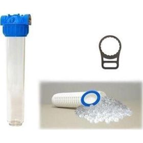 Aquafer 20 inç 1 inç 100 Mikron Silifoz Kireç Önleyici Yıkanabilir Su Filtre