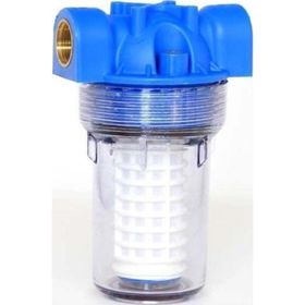 Aquafer 5-3/4 inç 100 Mikron Yıkanabilir Paslanmaz Filtre Kabı Mazot Süzme Filtresi
