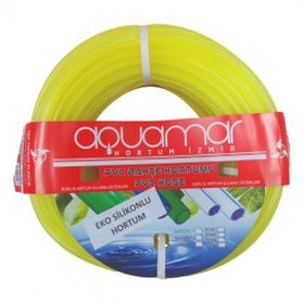 Aquamar 1/2 15 mt Sarı Silikonlu Şeffaf Hortum