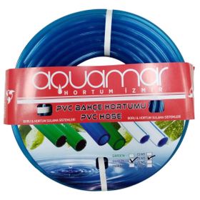 Aquamar 1/2 25 mt Mavi Süper Silikonlu Şeffaf Hortum