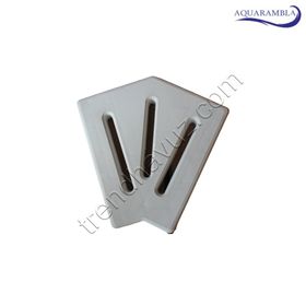 Aquarambla Ekonomik 300 mm Havuz Izgara 45 Derece Köşe Parçası