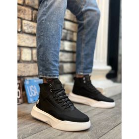 Aradım Taradım BA0318 Bağcıklı Erkek Yüksek Taban Beyaz Taban Spor Bot