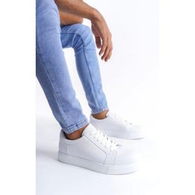 Aradım Taradım SLW165 Beyaz Elite Cilt Erkek Günlük Sneaker Ayakkabı