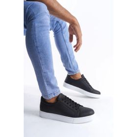 Aradım Taradım SLW165 Siyah Elite Cilt Erkek Günlük Sneaker Ayakkabı