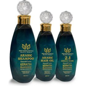 Arap Makyaj Dünyası 250 ml Arap Yağı + 500 ml Şampuanı + 250 ml Saç Maskesi ve Kremi