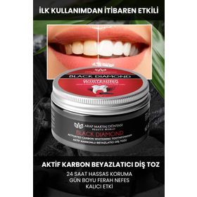 Arap Makyaj Dünyası 50 GR Black Diamond Aktif Karbon Diş Beyazlatma Tozu
