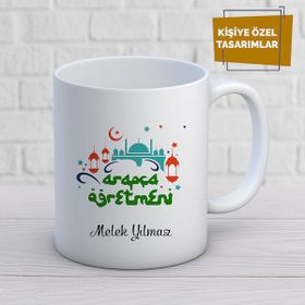 Arapça Öğretmeni Kalpli Kupa Bardak