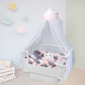 Aras Bebe 60x120 cm Pembe Örgülü Uyku Seti