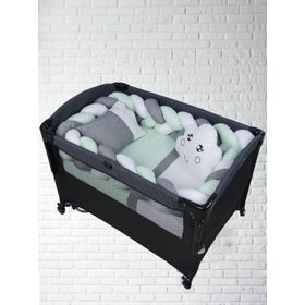 Aras Bebe 60x120 cm Yeşil Örgülü Uyku Seti