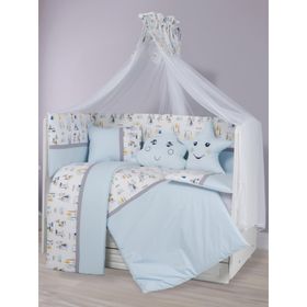 Aras Bebe 70x130 cm Mavi Safari Bebek Uyku Seti