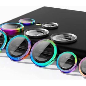 Arazon Samsung Galaxy S22 Ultra Arka Kamera Çok Renkli Alüminyum Lens Koruyucu