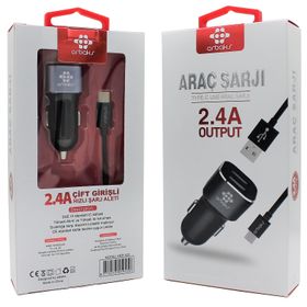 Arbaks ARB-029 (TYPE-C) 2.4A Çift Girişli Araç Şarjı
