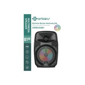 Arbaks ARBS461 Super Bass 21 cm Siyah Bluetooth Hoparlör