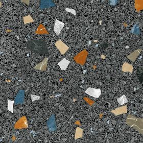 Arcana Terrazzo Stracciatella Grafito Parlak 79.3x79.3 cm Yer Duvar Karosu