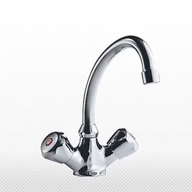 Arçe Çevirmeli Gri Klasik Evye Lavabo Bataryası