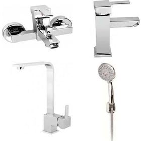 Arçe Kare Batarya Takımı Mafsallı Duş Seti