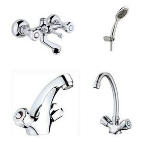 Arçe Klasik Çevirmeli Banyo + Kuğu Evye + Kartal Lavabo Bataryası + Duş Takımı