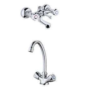 Arçe Klasik Çevirmeli Banyo + Kuğu Evye Ve Sabit Lavabo Bataryası