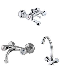 Arçe Klasik Çevirmeli Banyo + Kuğu Evye Ve Sabit Lavabo Bataryası