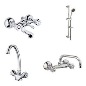 Arçe Klasik Çevirmeli Banyo + Kuğu Evye Ve Sabit Lavabo Bataryası