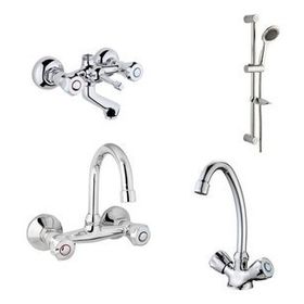Arçe Klasik Çevirmeli Banyo + Kuğu Evye Ve Sabit Lavabo Bataryası