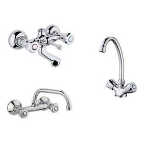 Arçe Klasik Çevirmeli Banyo + Kuğu Evye Ve Sabit Lavabo Bataryası
