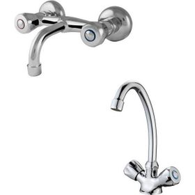 Arçe Klasik Çevirmeli Banyo + Kuğu Evye Ve Sabit Lavabo Bataryası