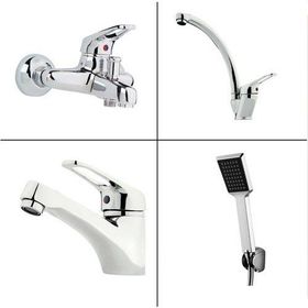 Arçe Klasik Çevirmeli Banyo + Kuğu Evye Ve Spiralli Lavabo Bataryası