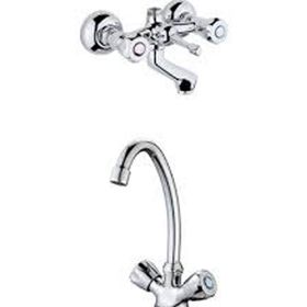 Arçe Krom Klasik Çevirmeli Banyo ve Eviye Bataryası