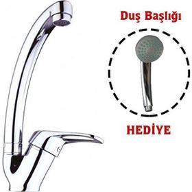 Arçe Mix Kuğu Mutfak Sıcak Soğuk Girişli Krom Evye Bataryası Seti