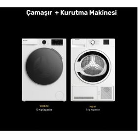 Arçelik 10120 MX Çamaşır Makinesi + 700 KT Çamaşır Kurutma Makinesi