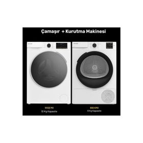 Arçelik 10120 MX Çamaşır Makinesi + 800 KMX Çamaşır Kurutma Makinesi