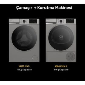Arçelik 10120 MXS 1000 KMXS Gri Beyaz Eşya Paketi