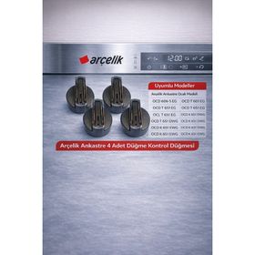 Arçelik 110246252 Gri Ankastre Ocak 4 Adet Kontrol Düğmesi