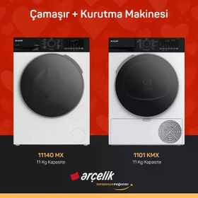 Arçelik 11140 MX Çamaşır Makinesi + 1101 KMX Çamaşır Kurutma Makinesi
