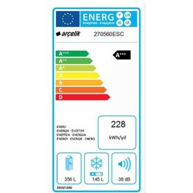 Arçelik 270560 ESC Siyah Buzdolabı