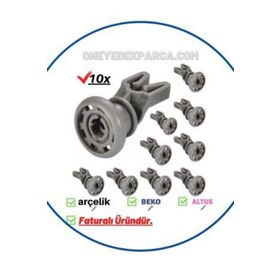 Arçelik 6230 HT Bulaşık Makinesi Ray Tekeri Üst Sepet Tekerleği Takımı